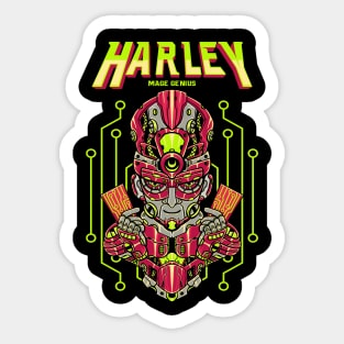 harley mecha shirt Sticker